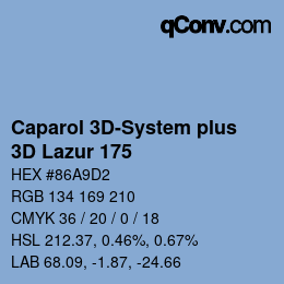 Farbcode: Caparol 3D-System plus - 3D Lazur 175 | qconv.com