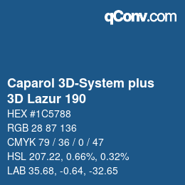 Color code: Caparol 3D-System plus - 3D Lazur 190 | qconv.com