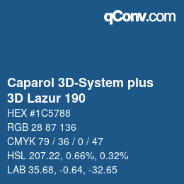 Code couleur: Caparol 3D-System plus - 3D Lazur 190 | qconv.com
