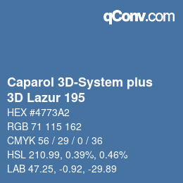 Color code: Caparol 3D-System plus - 3D Lazur 195 | qconv.com