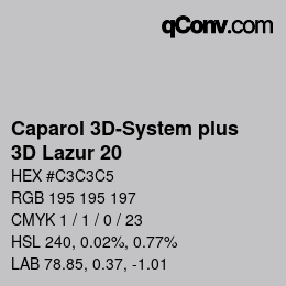 Color code: Caparol 3D-System plus - 3D Lazur 20 | qconv.com