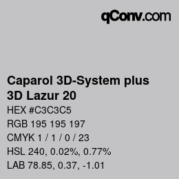 Code couleur: Caparol 3D-System plus - 3D Lazur 20 | qconv.com