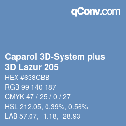 Código de color: Caparol 3D-System plus - 3D Lazur 205 | qconv.com