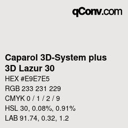 カラーコード: Caparol 3D-System plus - 3D Lazur 30 | qconv.com