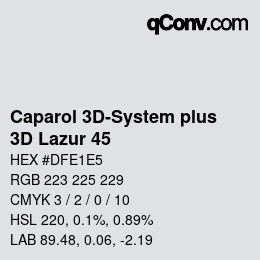 Color code: Caparol 3D-System plus - 3D Lazur 45 | qconv.com