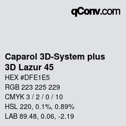 カラーコード: Caparol 3D-System plus - 3D Lazur 45 | qconv.com