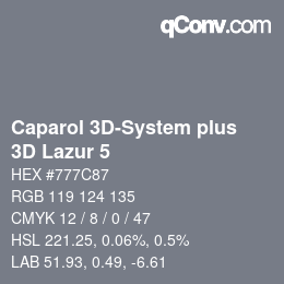 Code couleur: Caparol 3D-System plus - 3D Lazur 5 | qconv.com