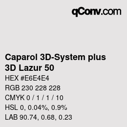 Color code: Caparol 3D-System plus - 3D Lazur 50 | qconv.com
