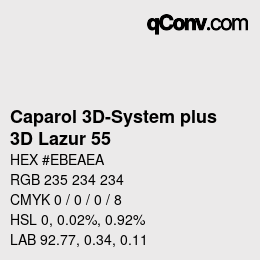 Color code: Caparol 3D-System plus - 3D Lazur 55 | qconv.com