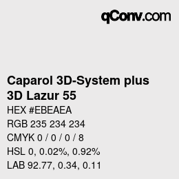 Código de color: Caparol 3D-System plus - 3D Lazur 55 | qconv.com