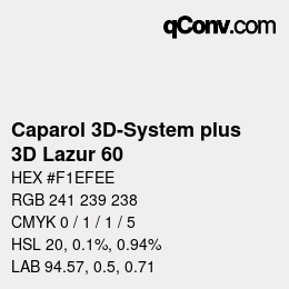 Código de color: Caparol 3D-System plus - 3D Lazur 60 | qconv.com