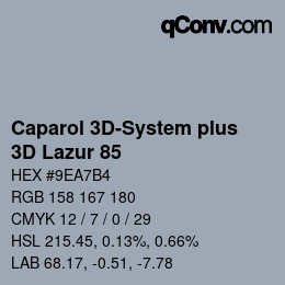Color code: Caparol 3D-System plus - 3D Lazur 85 | qconv.com