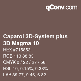 Código de color: Caparol 3D-System plus - 3D Magma 10 | qconv.com