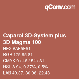 Código de color: Caparol 3D-System plus - 3D Magma 100 | qconv.com