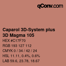 Color code: Caparol 3D-System plus - 3D Magma 105 | qconv.com