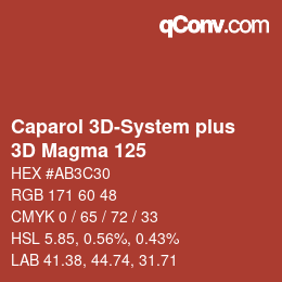 Code couleur: Caparol 3D-System plus - 3D Magma 125 | qconv.com