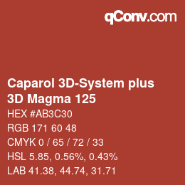 カラーコード: Caparol 3D-System plus - 3D Magma 125 | qconv.com