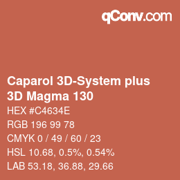 Color code: Caparol 3D-System plus - 3D Magma 130 | qconv.com