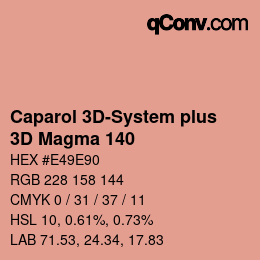 Color code: Caparol 3D-System plus - 3D Magma 140 | qconv.com