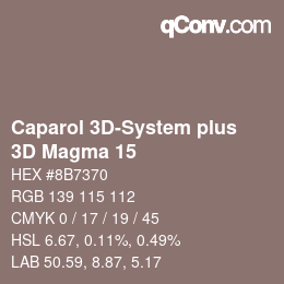 Code couleur: Caparol 3D-System plus - 3D Magma 15 | qconv.com