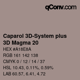 カラーコード: Caparol 3D-System plus - 3D Magma 20 | qconv.com