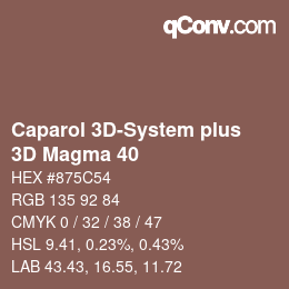 Code couleur: Caparol 3D-System plus - 3D Magma 40 | qconv.com