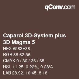 Código de color: Caparol 3D-System plus - 3D Magma 5 | qconv.com