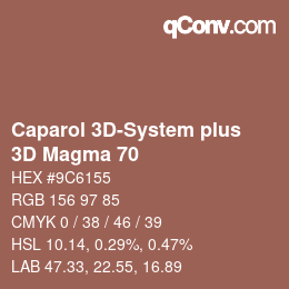 Code couleur: Caparol 3D-System plus - 3D Magma 70 | qconv.com
