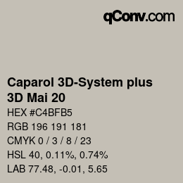 カラーコード: Caparol 3D-System plus - 3D Mai 20 | qconv.com