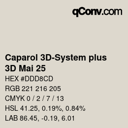 Color code: Caparol 3D-System plus - 3D Mai 25 | qconv.com