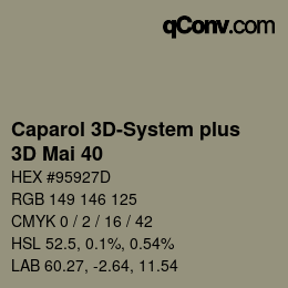 Color code: Caparol 3D-System plus - 3D Mai 40 | qconv.com