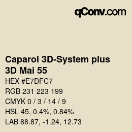 Color code: Caparol 3D-System plus - 3D Mai 55 | qconv.com