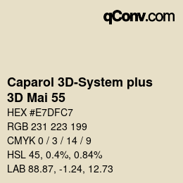 カラーコード: Caparol 3D-System plus - 3D Mai 55 | qconv.com