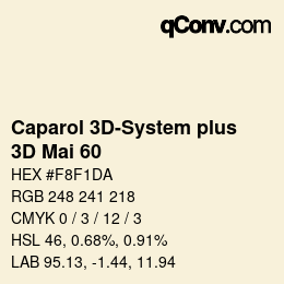Code couleur: Caparol 3D-System plus - 3D Mai 60 | qconv.com