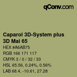 Color code: Caparol 3D-System plus - 3D Mai 65 | qconv.com