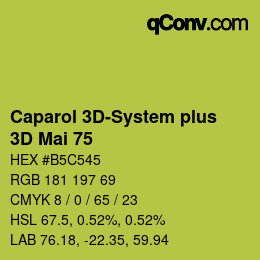 Color code: Caparol 3D-System plus - 3D Mai 75 | qconv.com