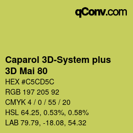 Color code: Caparol 3D-System plus - 3D Mai 80 | qconv.com