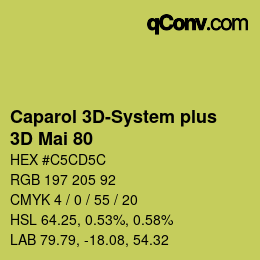 カラーコード: Caparol 3D-System plus - 3D Mai 80 | qconv.com