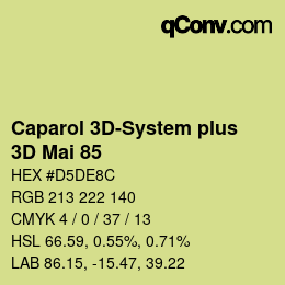 Color code: Caparol 3D-System plus - 3D Mai 85 | qconv.com