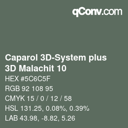 Código de color: Caparol 3D-System plus - 3D Malachit 10 | qconv.com