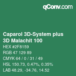 Color code: Caparol 3D-System plus - 3D Malachit 100 | qconv.com