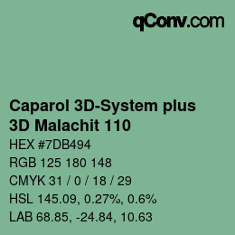 Code couleur: Caparol 3D-System plus - 3D Malachit 110 | qconv.com
