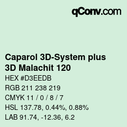 Color code: Caparol 3D-System plus - 3D Malachit 120 | qconv.com