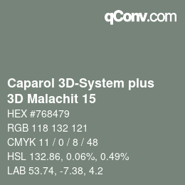 Code couleur: Caparol 3D-System plus - 3D Malachit 15 | qconv.com