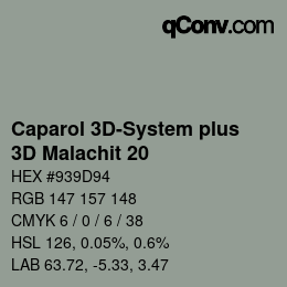 Color code: Caparol 3D-System plus - 3D Malachit 20 | qconv.com