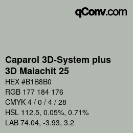 Color code: Caparol 3D-System plus - 3D Malachit 25 | qconv.com