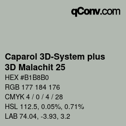 Code couleur: Caparol 3D-System plus - 3D Malachit 25 | qconv.com