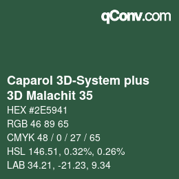 Farbcode: Caparol 3D-System plus - 3D Malachit 35 | qconv.com