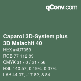 Color code: Caparol 3D-System plus - 3D Malachit 40 | qconv.com