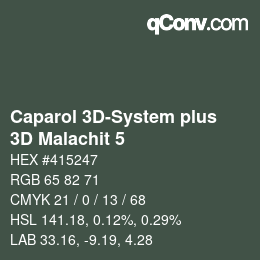 Color code: Caparol 3D-System plus - 3D Malachit 5 | qconv.com
